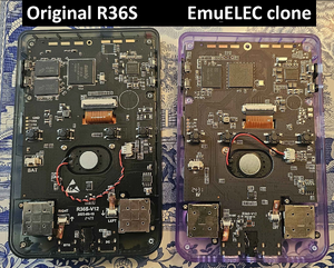 Image by L31x9H from Discord #gameconsole_r36s_etc - Note: some clones have the same board as the original R36S version